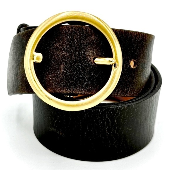 Talbots Leather Belt with Brass Buckle, Style number 6125, Made in the US, Small - Picture 5 of 14